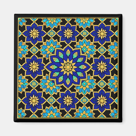 Osmanischer Stil Geschichte Design Blau  Magnet (Vorne)