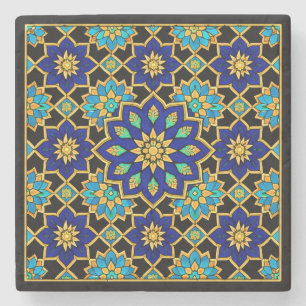 Osmanischer Stil Geschichte Design Blau Steinuntersetzer