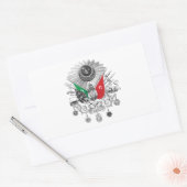 Osmanisches Reich Graustufen-Wappen Rechteckiger Aufkleber (Umschlag)