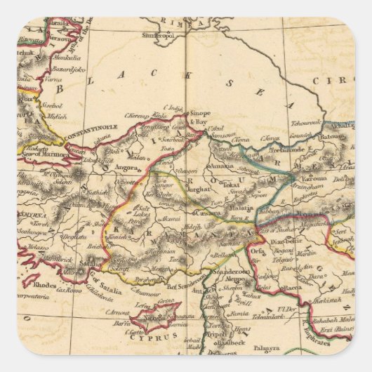 Osmanisches Reich Quadratischer Aufkleber (Vorderseite)