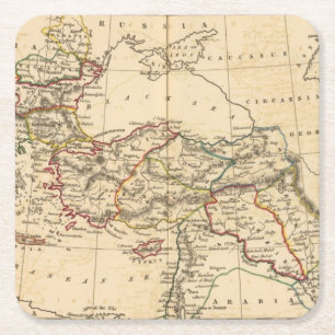 Osmanisches Reich Rechteckiger Pappuntersetzer