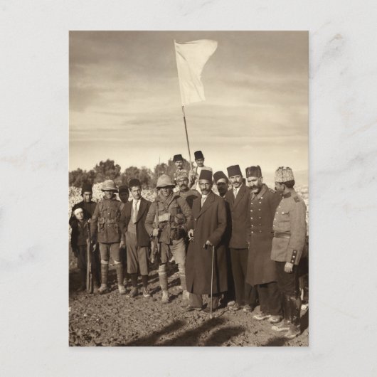Osmanisches Reich Übergabe Jerusalems 1917 Postkarte (Vorderseite)