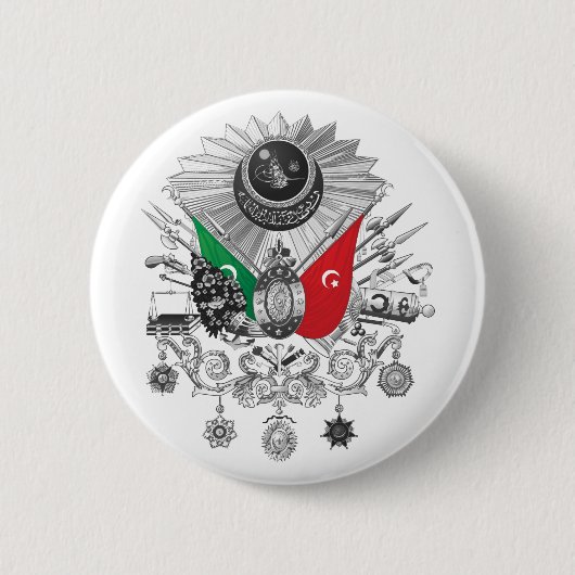 Osmanisches Reichgrayscale-Wappen Button (Vorderseite)