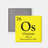 Osmium Periodic Table Magnet (Vorderseite/Rückseite)