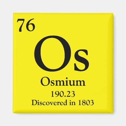 Osmium Periodic Table Magnet (Vorne)