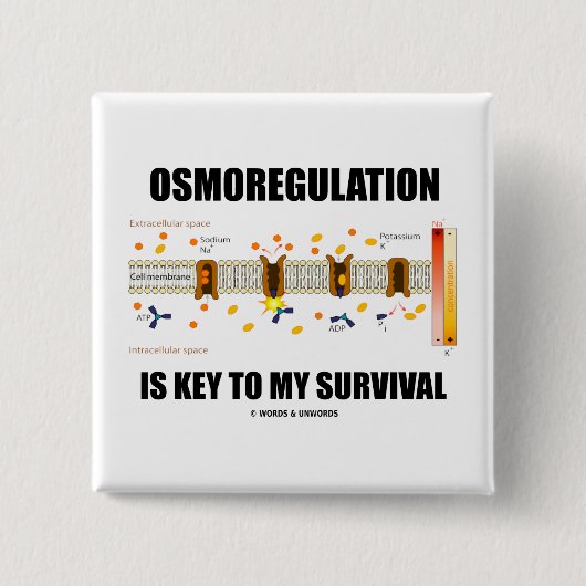 Osmoregulation ist zu meinem Überleben Schlüssel Button (Vorderseite)