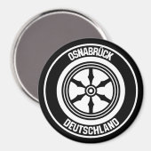 Osnabrück Round Emblem Magnet (Vorderseite/Rückseite)