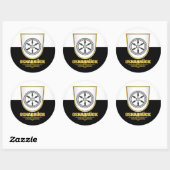 Osnabruck Runder Aufkleber (Blatt)