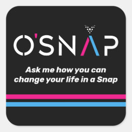 O'Snap Frage mich Quadratischer Aufkleber