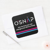 O'Snap Frage mich Quadratischer Aufkleber (Umschlag)