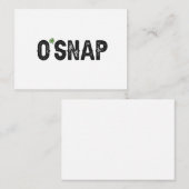 O'Snap Funny Irish St Patrick's Day Geschenk Mitteilungskarte (Vorne/Hinten)