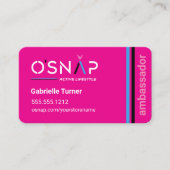 O'Snap Magenta Rectangle Business Card Visitenkarte (Vorderseite)