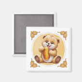 oso comiendo miel magnet (Vorderseite/Rückseite)