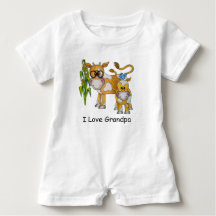 OSO Niedlich "I Liebe Opa" Kuh Baby Romper