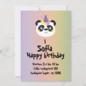 Oso panda de cumpleaños  einladung (Vorderseite)