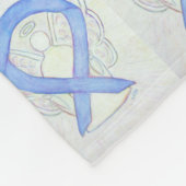 Ösophageale Krebsbewusstsein Ribbon Fleece Blanket (Ecke)