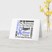 Ösophagealer Krebs I Wear Periwinkle Ribbon TRIBUT Karte (Gelbe Blume)