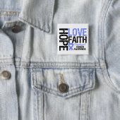 Ösophaguskrebs Hoffnung Liebe Glaube Button (Beispiel)