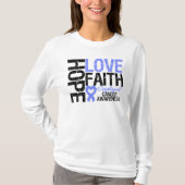 Ösophaguskrebs Hoffnung Liebe Glaube T-Shirt (Vorderseite)