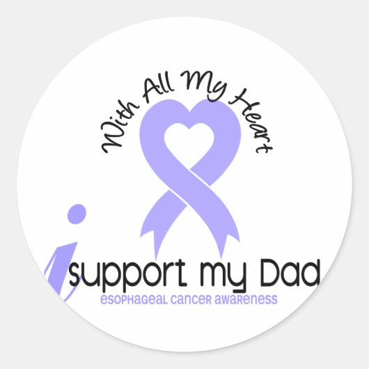 Ösophaguskrebs Ich unterstütze meinen Vater Runder Aufkleber (Vorderseite)