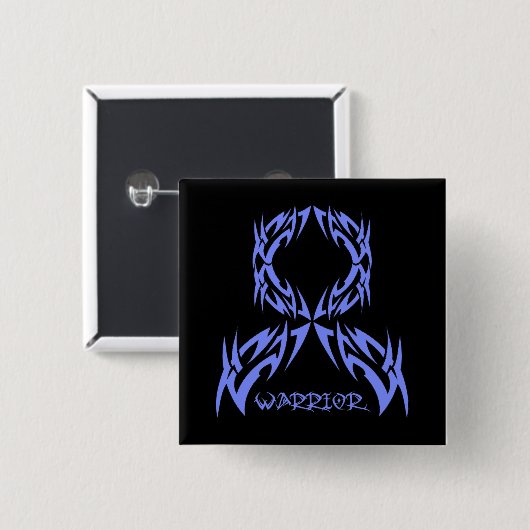 Ösophaguskrebs-Kriegertribal Button (Vorne & Hinten)