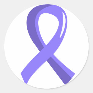 Ösophaguskrebs Periwinkle Ribbon 3 Runder Aufkleber