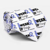 Ösophaguskrebs-Periwinkle-Schleife für meine Ehefr Krawatte (Gerollt)