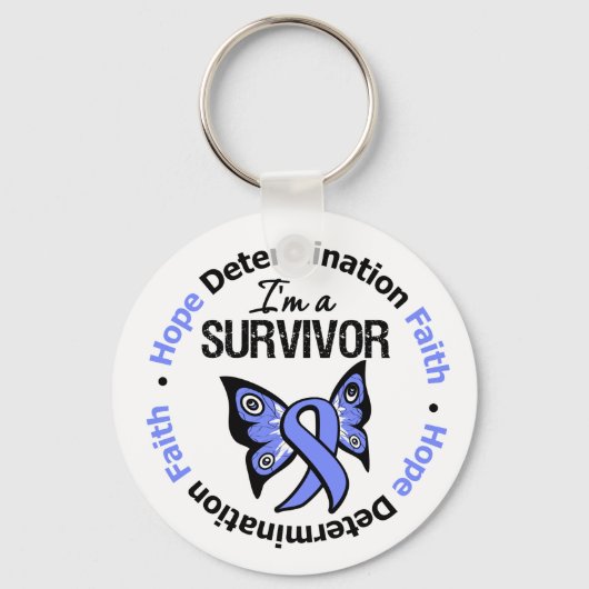 Ösophaguskrebs-Überlebende Hoffnung Entschlossenhe Schlüsselanhänger (Vorderseite)