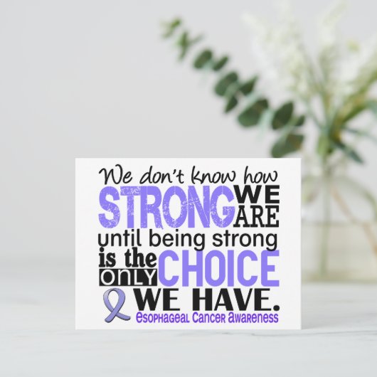 Ösophaguskrebs wie stark wir sind postkarte (Stehend Vorderseite)
