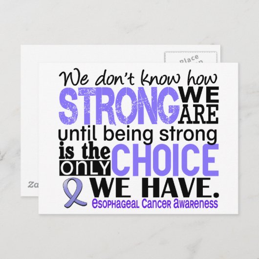 Ösophaguskrebs wie stark wir sind postkarte (Vorne/Hinten)
