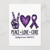 Ösophaguskrebsbewusstsein Piece Lila Ribbon Einladungspostkarte (Vorderseite)