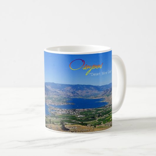 Osoyoos BC Desert Wine Country Coffee Tasse (VorderseiteRechts)