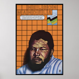 OSPAAAL-Plakat Südafrika Nelson Mandela Symbol Poster