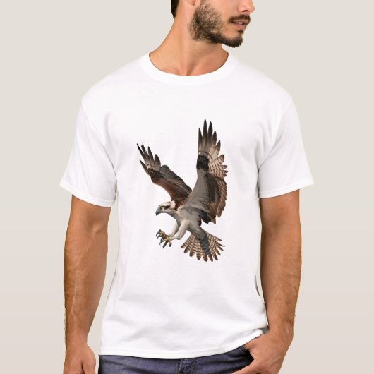 Osprey, 3D-Render, majestätisch, Flügelstreuung T-Shirt (Vorderseite)