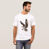 Osprey, 3D-Render, majestätisch, Flügelstreuung T-Shirt (Vorne ganz)
