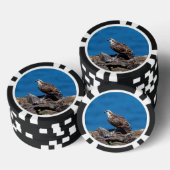 Osprey auf den Felsen Pokerchips (Stapel)