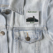 Osprey auf Nest Plastic ist für immer! Grünes Abze Button (Beispiel)