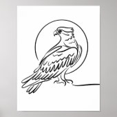 Osprey Bird of Prey Line Art Poster Irish Wildlife (Vorne)