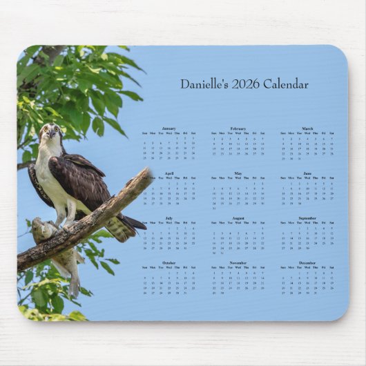 Osprey: Customize full year 2026 calendar Mousepad (Vorne)