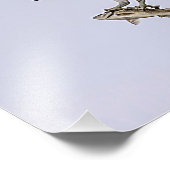 Osprey, der durch eine rotgeflügelte Amsel gejagt Fotodruck (Ecke)