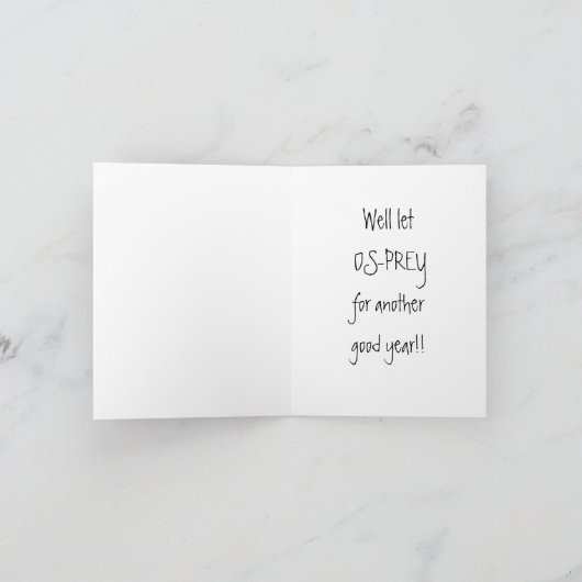 Osprey-Geburtstag Karte (Innenseite)