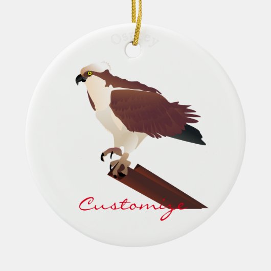 Osprey Hawk Raptor Thunder_Cove Keramik Ornament (Vorne)