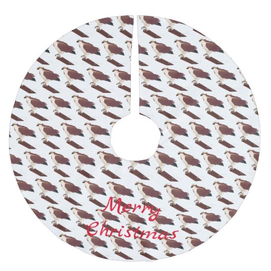 Osprey Hawk Raptor Thunder_Cove Polyester Weihnachtsbaumdecke (Vorderseite)
