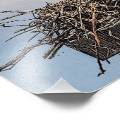 Osprey in einem Nest Fotodruck (Ecke)