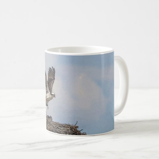 Osprey in einem Nest Kaffeetasse (VorderseiteRechts)