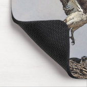 Osprey in einem Nest Mousepad (Ecke)