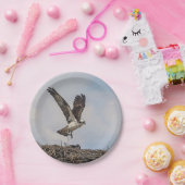 Osprey in einem Nest Pappteller (Party)