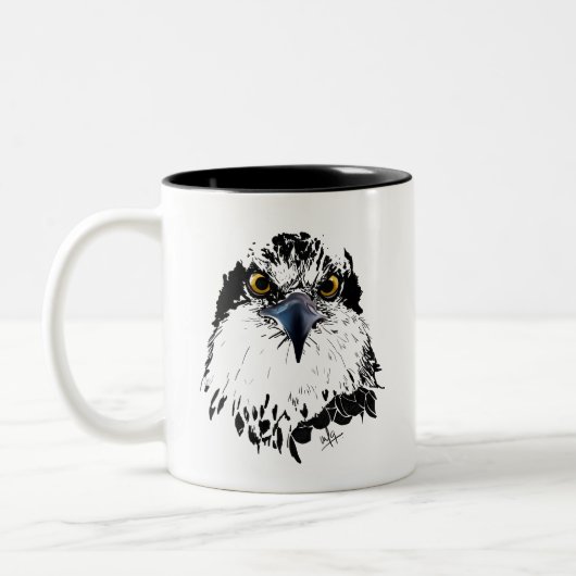 Osprey King of Birds | Firmenlogo hochladen Zweifarbige Tasse (Links)