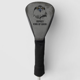 Osprey King of Birds Illustration Dark Gray Grunge Golf Headcover
