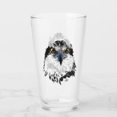 Osprey King of Birds Illustration Glas (Rückseite)